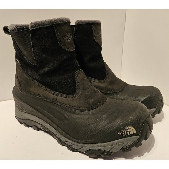 NorthFace Black Slip-on Winter Insulated Boots Heat Seeker 200 Gram Mens Size 12 - Picture 1 of 15